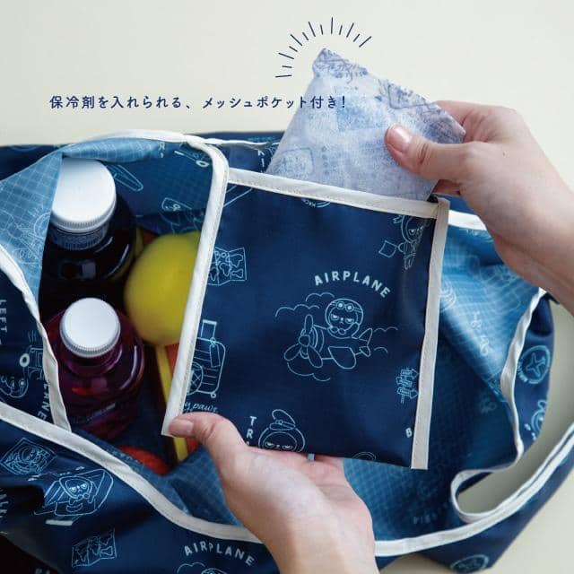 エコバッグS　アングリーマチコトラベル　Angry Machiko Travel ネイビー