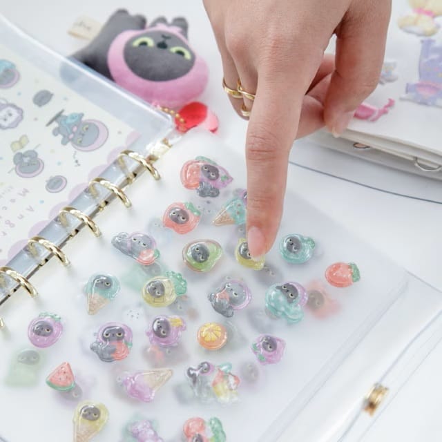 ぷくぷくシール アングリーマチコ ステーショナリー Angry Machiko Stationery ミント