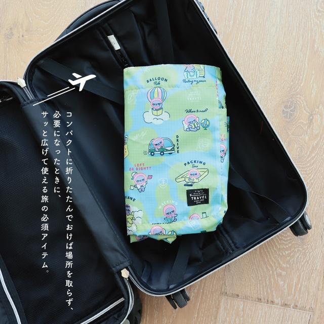 エコバッグL　アングリーマチコトラベル　Angry Machiko Travel ネイビー