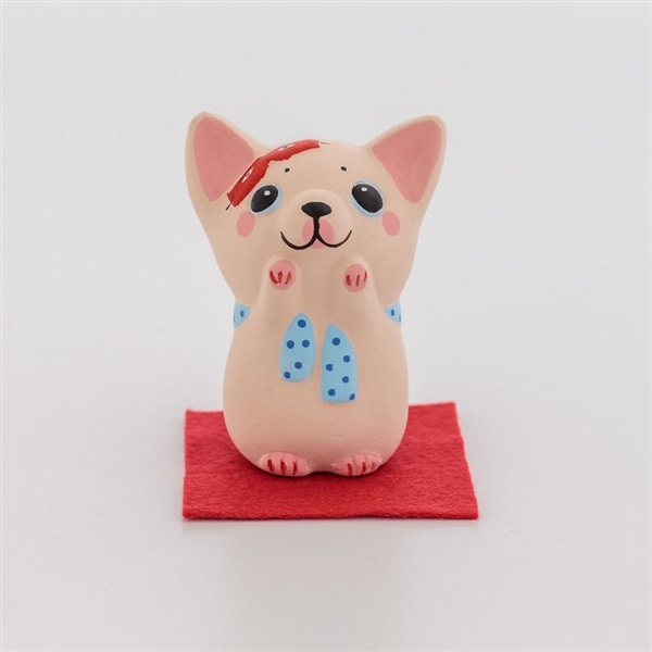 博多人形にわかけん チワワ(白ベージュ)