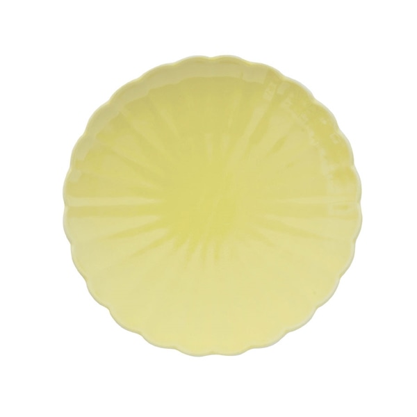 大皿 菊三彩 きくさんさい イエロー