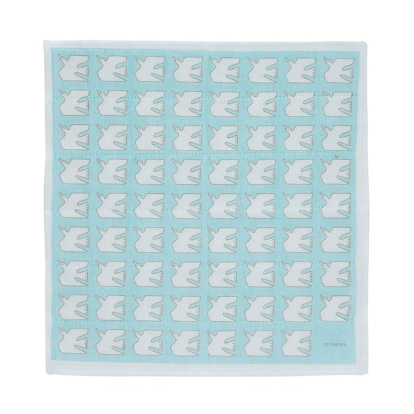 蚊帳生地ふきん Petit Cadeau プチカドー コトリロブルー