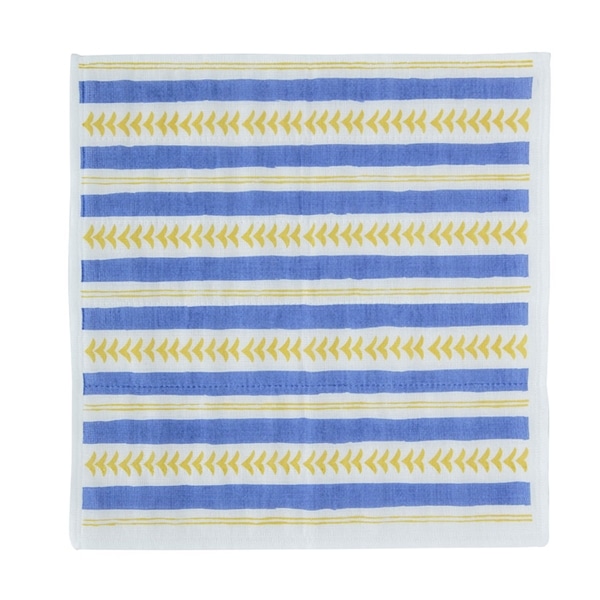 蚊帳生地ふきん Petit Cadeau プチカドー ドローボーダーブルー