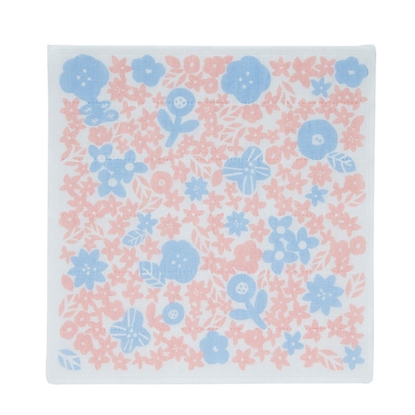 蚊帳生地ふきん Petit Cadeau プチカドー 花あつめピンク