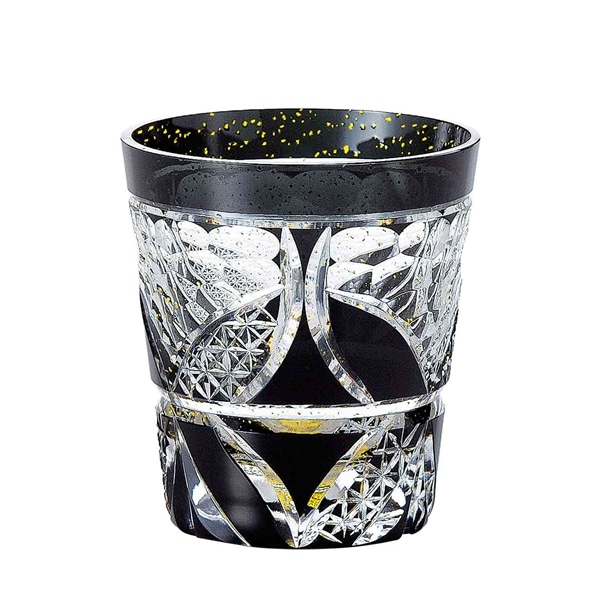 八千代切子 オンザロック 輪違い