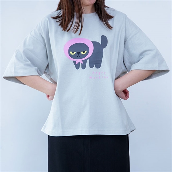マチコさんどーん！Tシャツ アングリーマチコ グレー