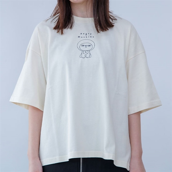 マチコさんシンプルTシャツ アングリーマチコ オフホワイト