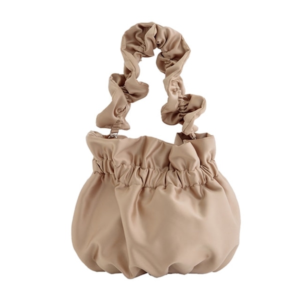 ギャザーラウンドバッグ 恒晴 ツネハル ゴールド