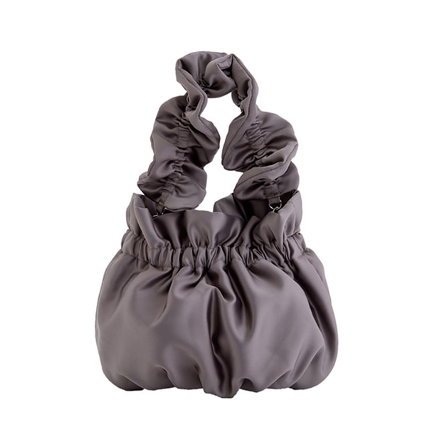 ギャザーラウンドバッグ 恒晴 ツネハル モカ