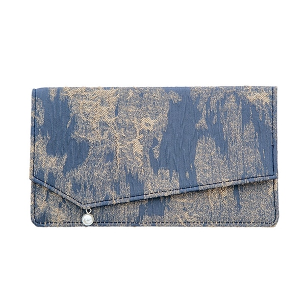 ジャガードふくさ 恒晴 ツネハル ブルーグレー