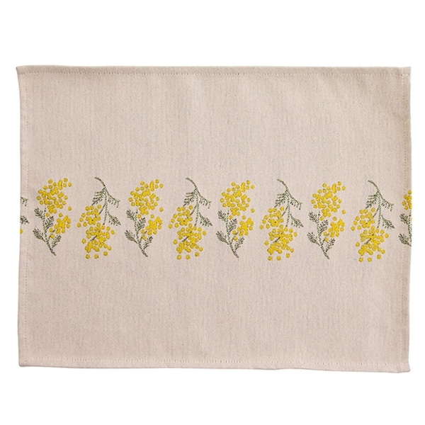 プレイスマットL Mimosa Waltz ミモザ ワルツ オフホワイト