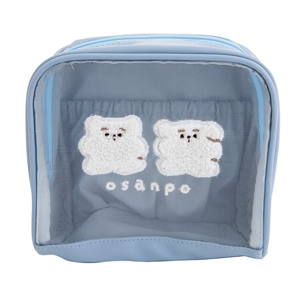 さがらポーチ ましゅとまろ ブルー