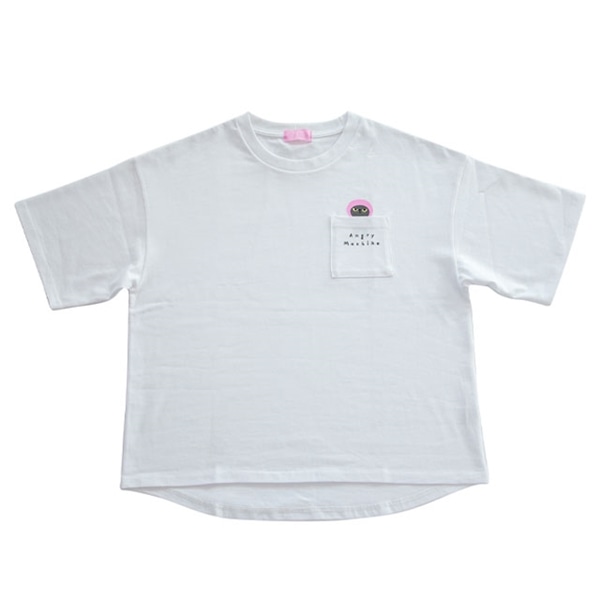 マチコさんポケットTシャツ アングリーマチコ ホワイト