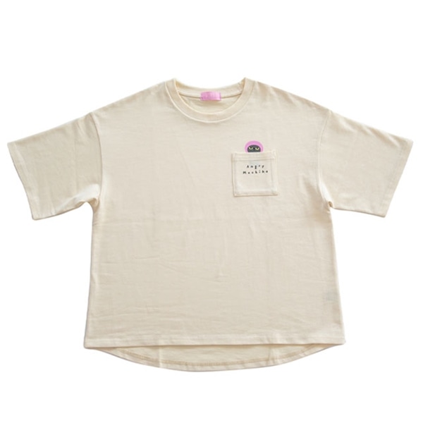 マチコさんポケットTシャツ アングリーマチコ オフホワイト
