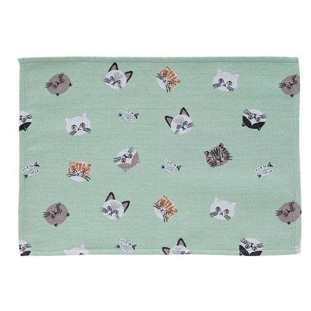プレイスマットL I LOVE CAT! アイラブキャット！ セージ
