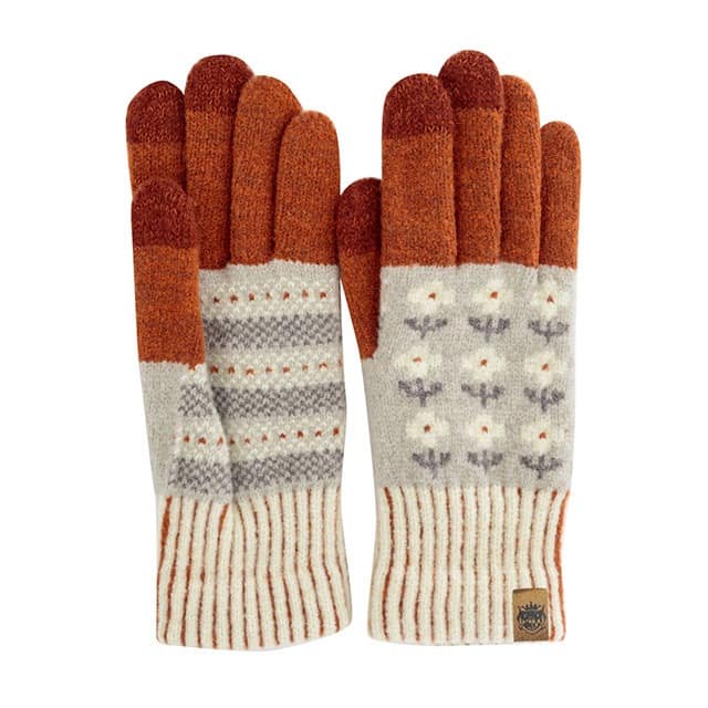 タッチグローブ Tehtava+ テスタバ フラワーオレンジ