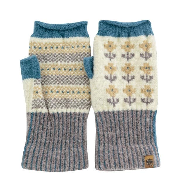 フィンガーレスグローブ Tehtava+ テスタバ フラワーブルー