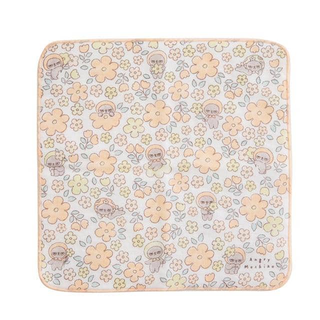 ガーゼハンカチ アングリーマチコフラワー Angry Machiko Flower オレンジ