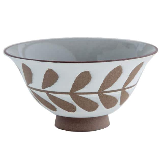 茶碗 廻し木の葉 まわしこのは ホワイト