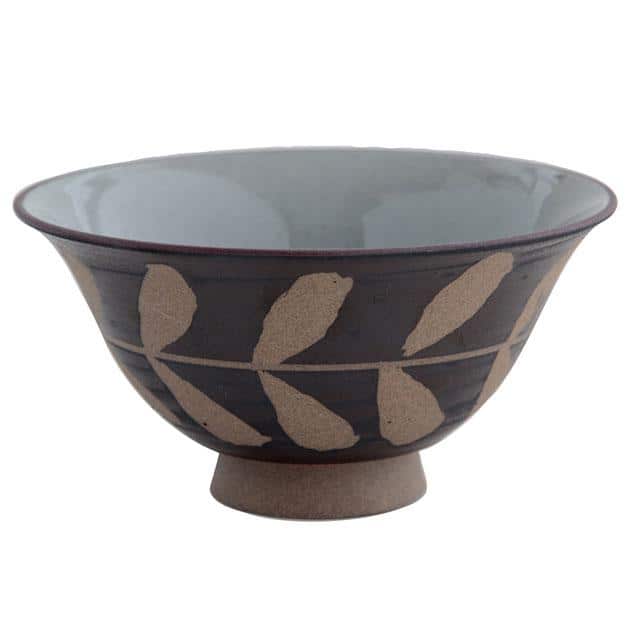 茶碗 廻し木の葉 まわしこのは ダークブラウン