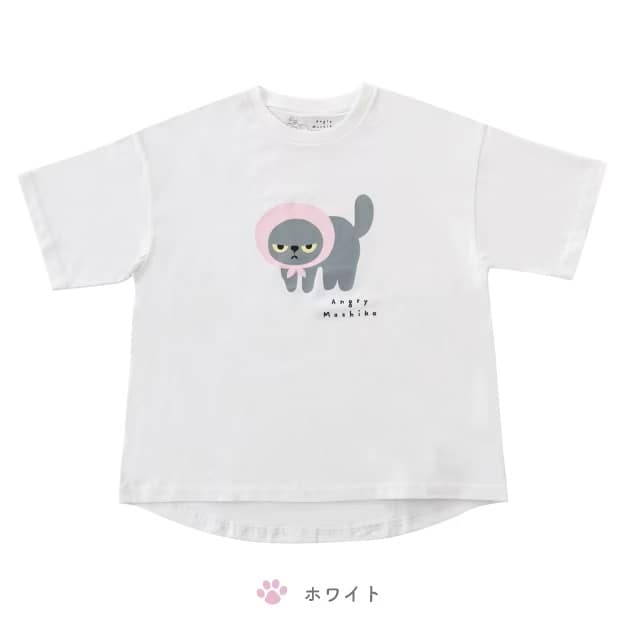 マチコさんどーんTシャツ アングリーマチコ Angry Machiko 真知子 ホワイト