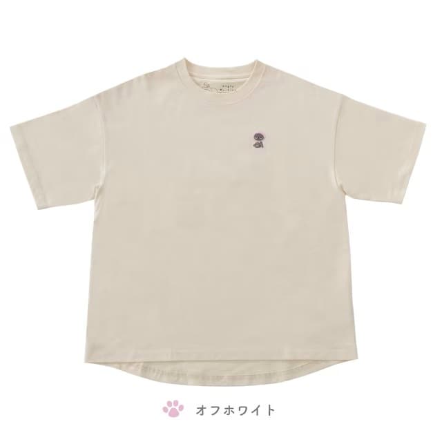 マチコさん刺繍Tシャツ アングリーマチコ Angry Machiko 真知子 オフホワイト