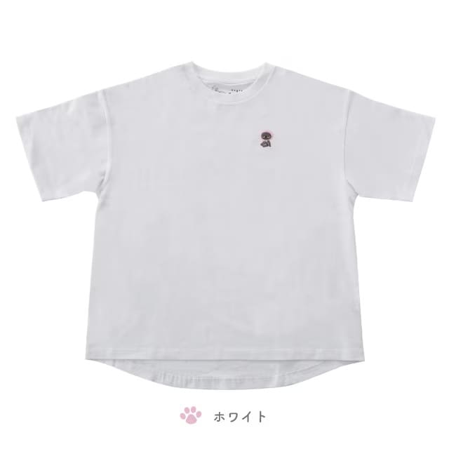 マチコさん刺繍Tシャツ アングリーマチコ Angry Machiko 真知子 ホワイト