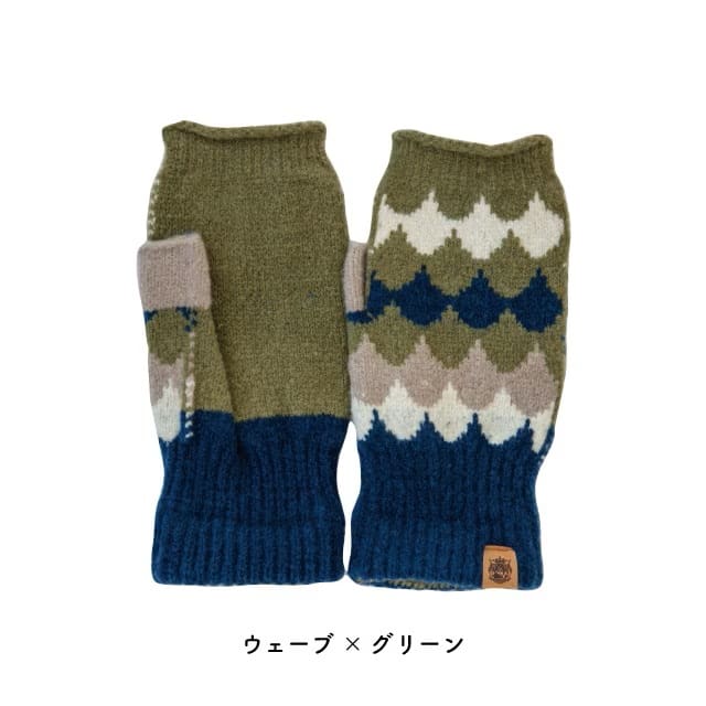 フィンガーレスグローブ Tehtava+ テスタバ ウェーブ グリーン