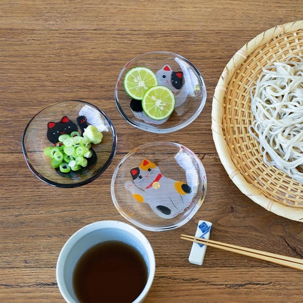招き猫豆皿