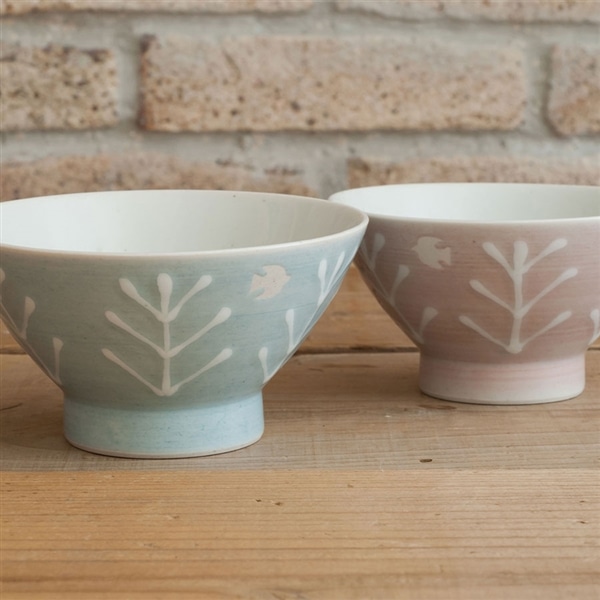 ペア茶碗セット Bird tree バードツリー