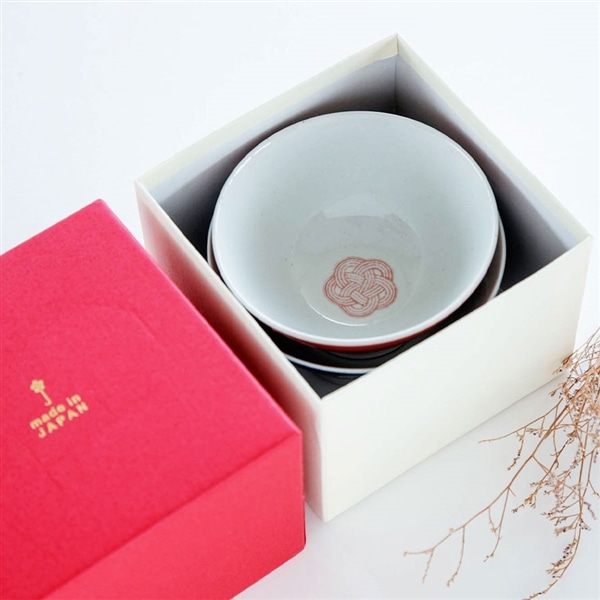 ペア茶碗セット 福うめ