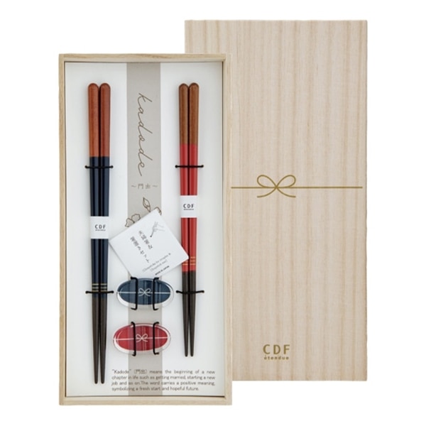 夫婦箸　未使用品 夫婦箸&箸置きセット 門出 かどで｜ 晴MUSUBI｜福岡PARCO