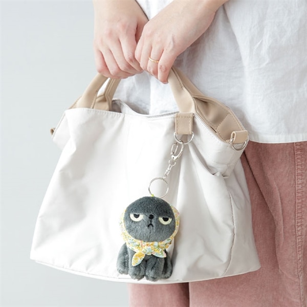 花柄スカーフキーホルダー アングリーマチコフラワー Angry Machiko Flower