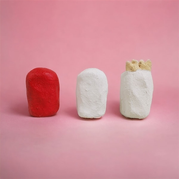 シーサー乗りダルマ 白