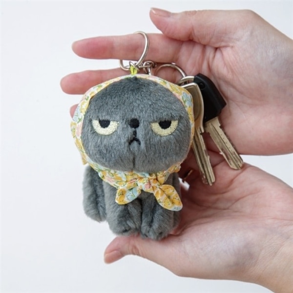 花柄スカーフキーホルダー アングリーマチコフラワー Angry Machiko Flower