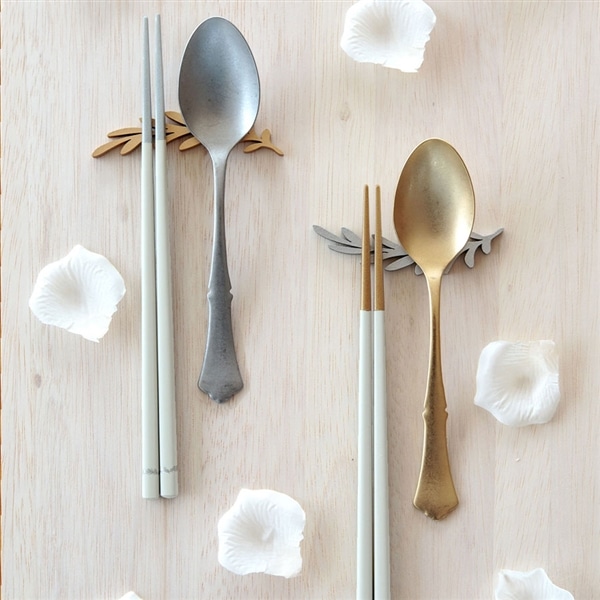 夫婦箸&箸置きセット 月桂樹 げっけいじゅ