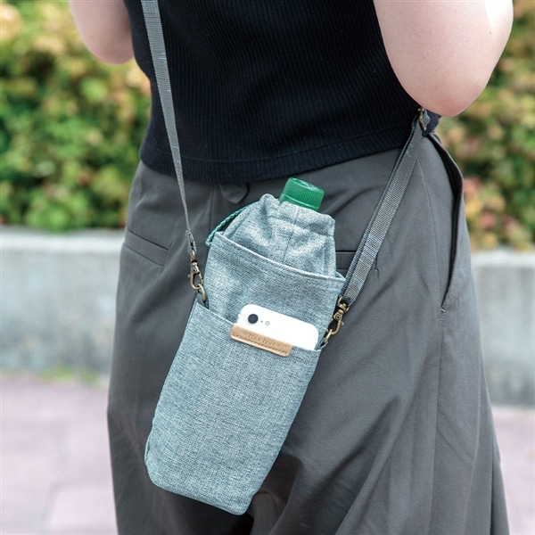 ペットボトルホルダー flax cord フラックスコード(ブルーグレー