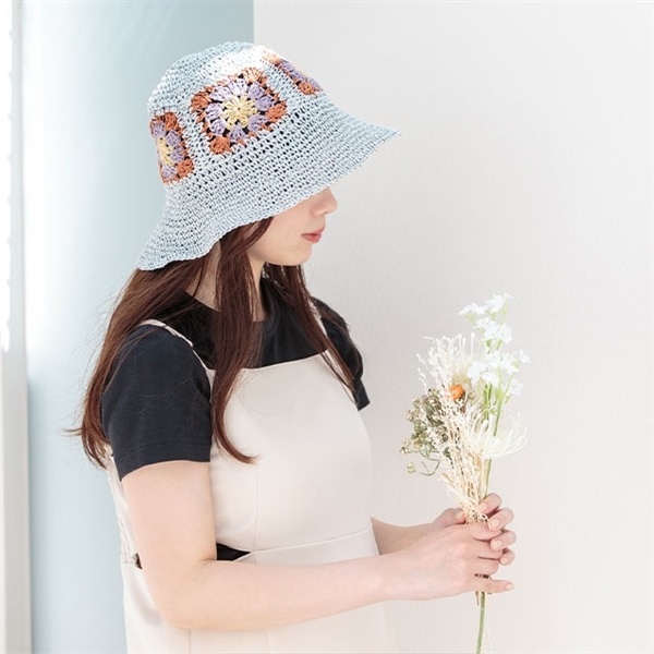 フラワーバケットハット Crochette クロシェット(オフホワイト