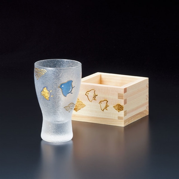 プレミアム波千鳥枡酒グラス