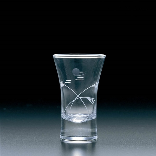 切子杯 ススキと月切子