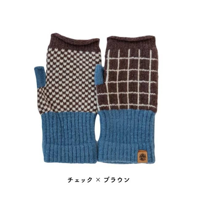 チェック ブラウン