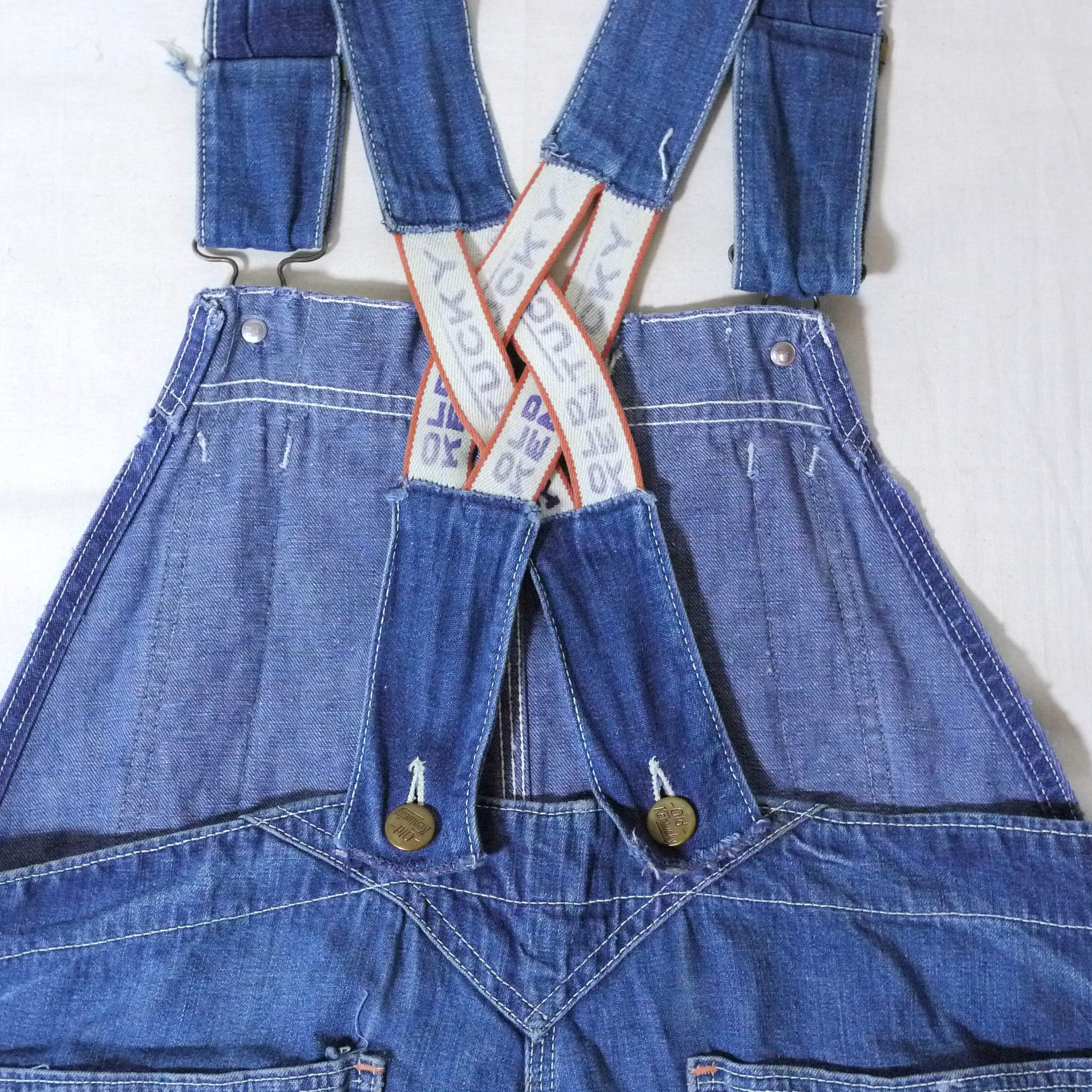 ウエスト48cm【Remake】Vintage denim Overalls