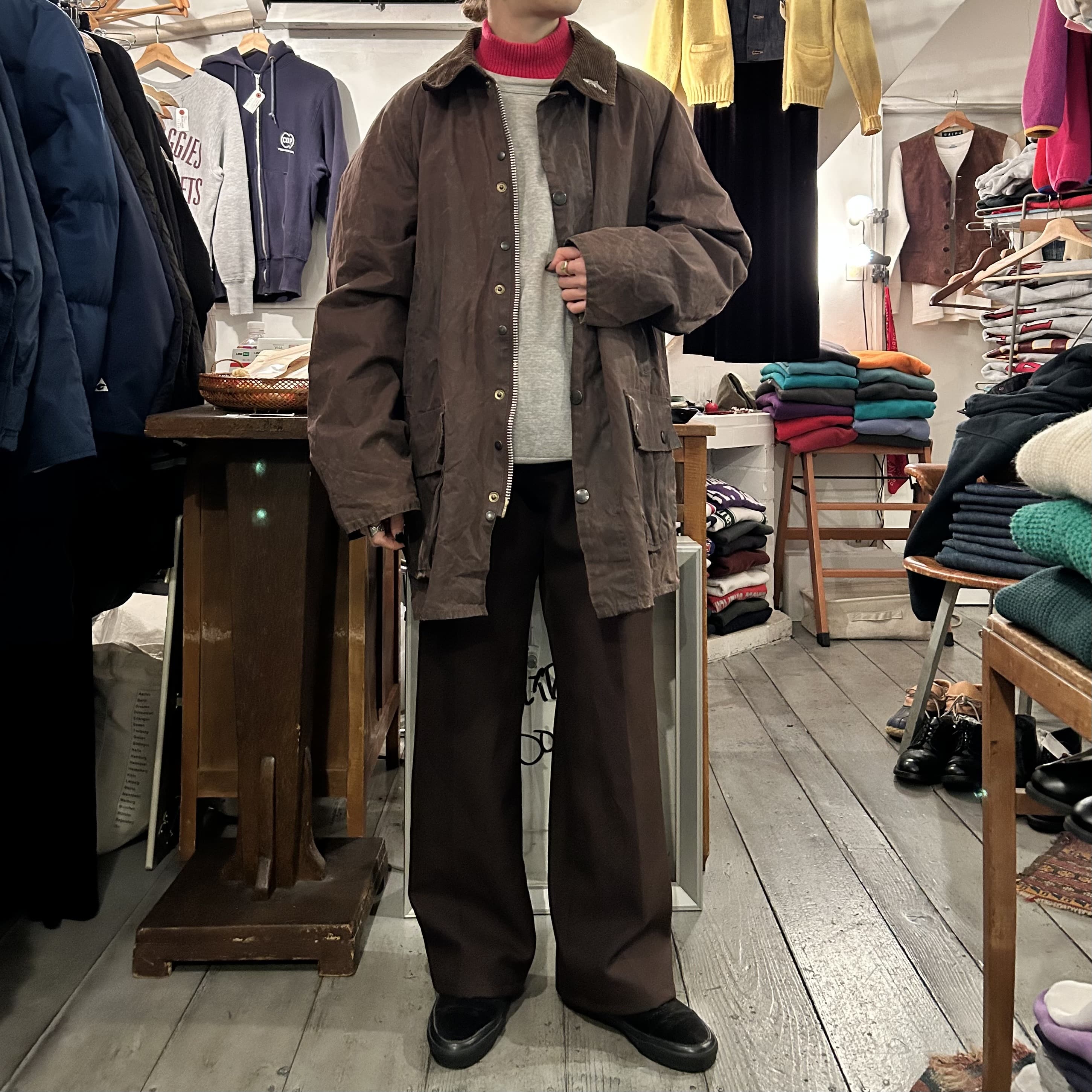 Barbour 1990's BEDALE Waxed cotton jacket SizeC42