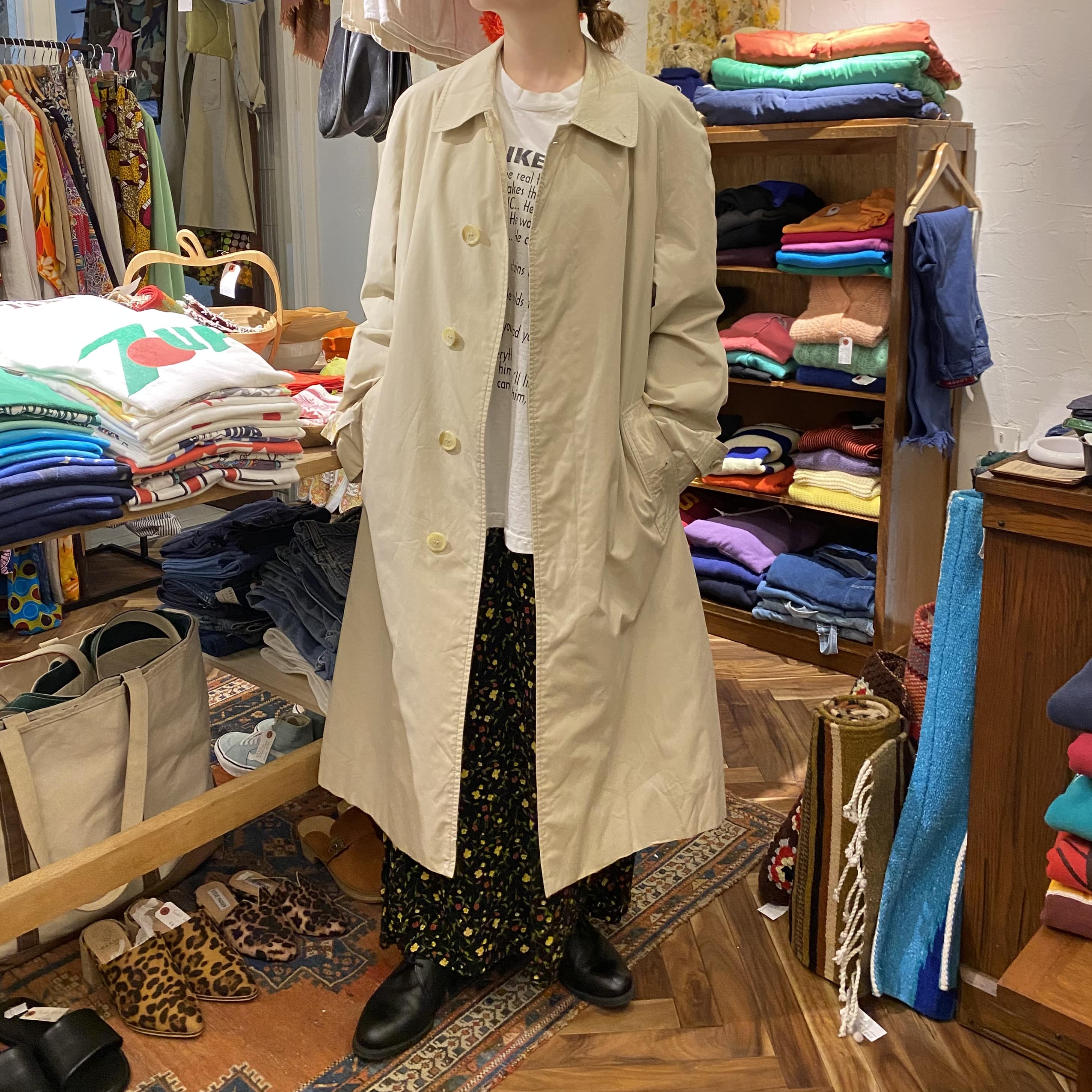 Burberrys ~1990's Balmacaan Coat Size46R