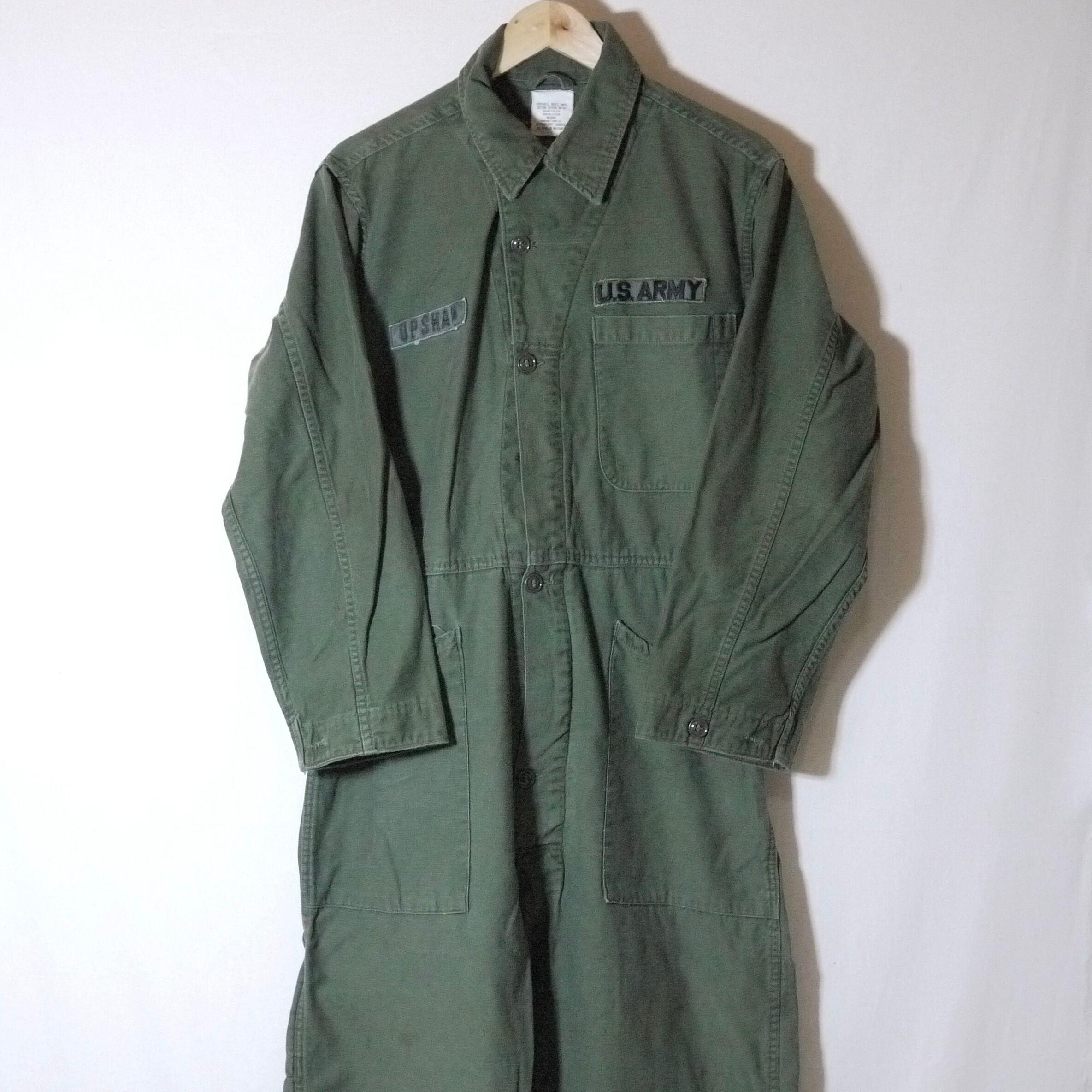 70s 米軍実物 USArmy OG-107 カバーオール COVERALLS-