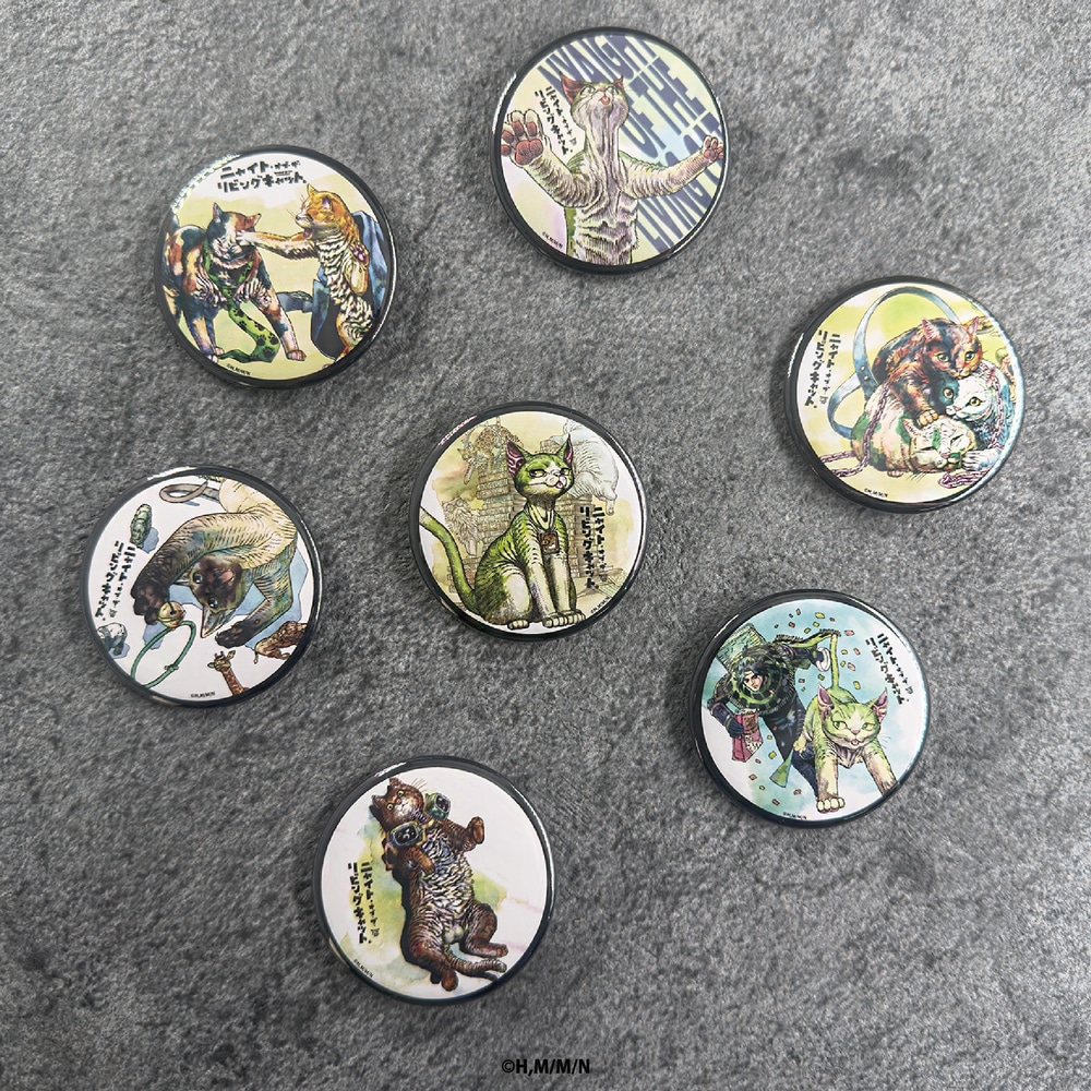 ニャイト・オブ・ザ・リビングキャット | ランダム缶バッジ (全7種) | BOX (全7種コンプリート)