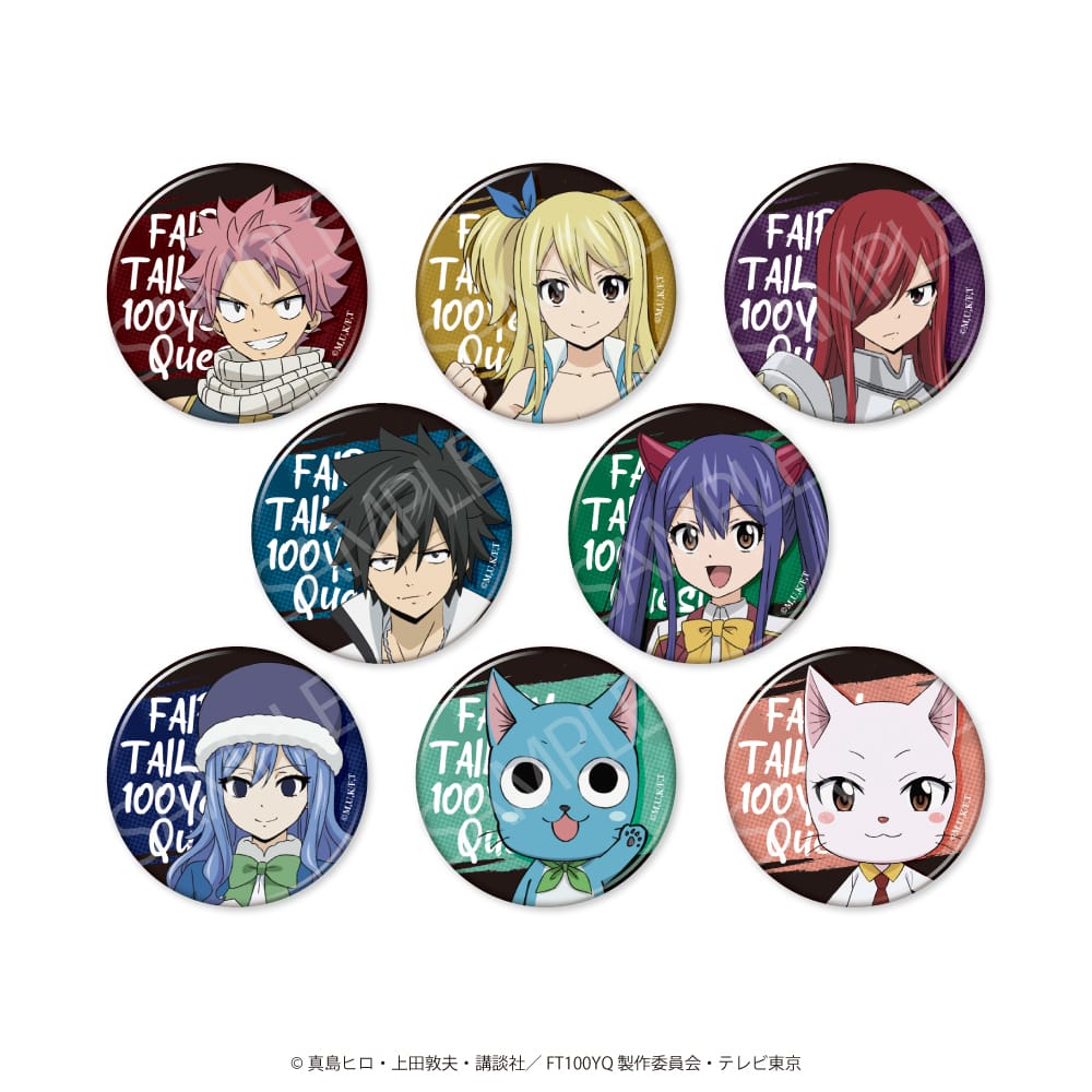 フェアリーテイル 100年クエスト | ランダム缶バッジ (全8種) | 単品 (完全ランダム)