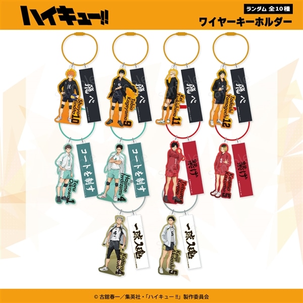 ハイキュー!! | ランダムワイヤーキーホルダー (全10種) | 単品 (完全ランダム)