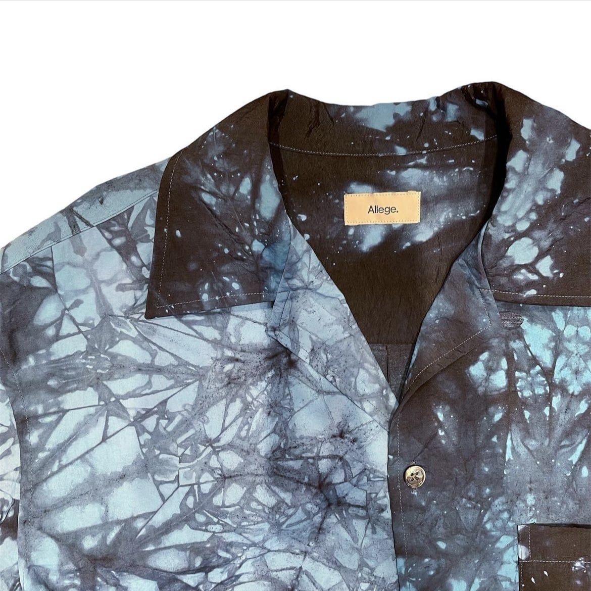 Allege/アレッジ-Kago Dyed Open Collar S/S Shirt-