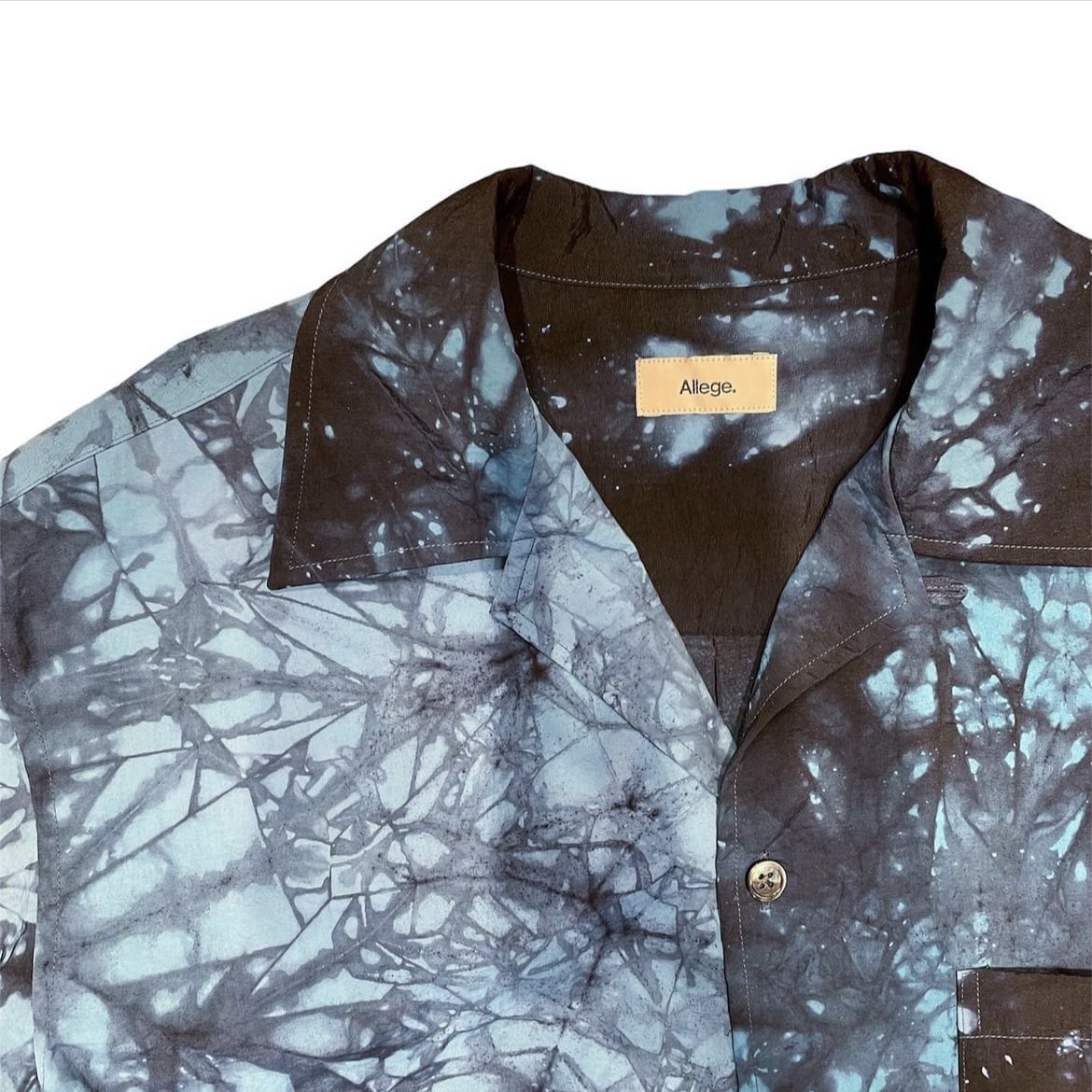 Allege/アレッジ-Kago Dyed Open Collar S/S Shirt-(3 ブルー